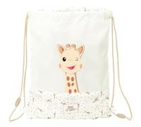 SOPHIE LA GIRAFE HONEY - Mochila Saco Plano Junior, Fácil Limpieza, Mochila, Ideal para Niños de Diferentes Edades, Cómoda y Versátil, Calidad y Resistencia, 26x1x34 cm, Color Beige claro