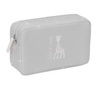 Sophie LA Girafe Mum - Neceser, con Material Reciclado, Repelente al Agua, Práctico y Cómodo, Resistente y Versátil, 28x9x16 cm, Color Gris Piedra