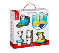 Sophie la Girafe - Sophie la Girafe - Coffret de Bain Sophie la Girafe - 5 Activités : Filet, Livre et Jouets de Bain - Jeux d'Eveil Pour Enfants - A Partir de 10 Mois