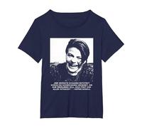 Sophie Scholl - Libre Pensador de la Paz y la Libertad Camiseta, Mujer Tallas Grandes, Azul Marino, 3XL Grande