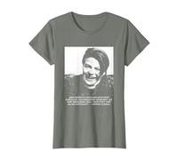 Sophie Scholl - Libre Pensador de la Paz y la Libertad Camiseta, Mujer, Verde Militar Jaspeado, XS