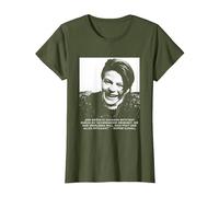 Sophie Scholl - Libre Pensador de la Paz y la Libertad Camiseta, Mujer, Verde Oliva, L