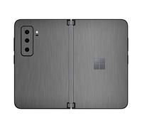 SopiGuard Vinilo adhesivo adhesivo para Microsoft Surface Duo 2 2ª generación de borde a borde frontal y posterior paneles 2021 (gris bronce cepillado)