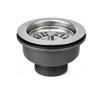SopimusZ Desagüe de fregadero de 85 mm, colador de cesta de cocina, tapón de drenaje de acero inoxidable y PVC, accesorios universales de repuesto para fregadero