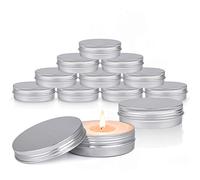 Sopito Aluminio Latas, 24 Pcs 120ml Latas Redondas de Metal de Lata pequeña Contenedores con Tapa roscada Latas de Viaje vacías para Velas, bálsamos, cosméticos