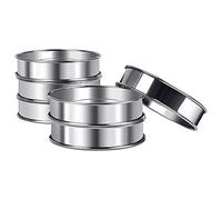 Sopito Anillos para Tartas, 6 Piezas 8cm Diámetro Crumpet Rings Molde de Redondos Anillo de Tarta de Muffin de Acero Inoxidable Mousse PastelerÍa Utensilios