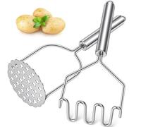 Sopito Trituradora de patatas, 2 unidades, acero inoxidable, apta para lavavajillas, Potato Masher para verduras y frutas