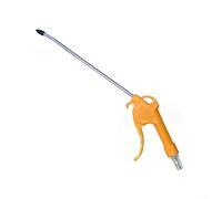 Soplado de aire con mango de plástico amarillo y tubo de acero inoxidable para eliminación neumática de polvo, limpieza de equipos industriales, detalles de automóviles, virutas de madera (AR-12 largo