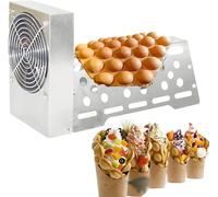 Soplador automático de gofres de huevo de 30 W, máquina for hacer gofres, ventilador de enfriamiento de panqueques de huevo de acero inoxidable con inducción automática, fácil de limpiar