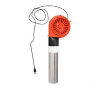 Soplador centrífugo alimentado por USB para encendido de parrilla de carbón con control ajustable y carcasa de metal para barbacoa al aire libre, camping, herramientas de cocina, color naranja, salida