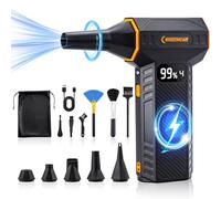 Soplador de Aire 4 Velocidades 200000RPM mini Soplador de Aire Potente con Luz LED air Duster Batería de 12000mAh Aire Comprimido Limpieza Pcpara Coche, Computadora, Teclado, Casa, Exterior