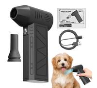 Soplador de aire comprimido, plumero de aire eléctrico, ventilador portátil para exteriores, polvo comprimido, máquina de secado portátil de mano, 3 engranajes, accesorios de limpieza ajustables para