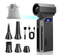 Soplador de Aire Eléctrico 120000RPM, Soplador de Aire Portátil Sin Cable con Aire Comprimido, 4 Velocidades Mini Soplador de Aire Potente con Batería, Kit Limpieza PC para Teclado, Coche y Exterior