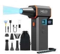 Soplador de aire eléctrico 220.000 RPM, 100 niveles sin escalones, motor sin escobillas y pantalla LED, soplador de aire inalámbrico con kit de limpieza, mini soplador de polvo para PC, teclado, coche
