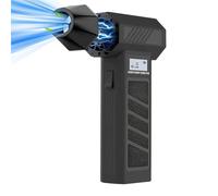 Soplador de aire eléctrico portátil 300000 PRM, ventilador turbo chorro, motor sin escobillas, mini alta velocidad, soplador viento ajustable(Black)