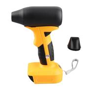 Soplador de aire en seco de 18 V, potencia alta, motor sin escobillas de 130 000 rpm, soplador de aire portátil; soplador eléctrico de aire comprimido con 4 velocidades y boquilla (Amarilla)