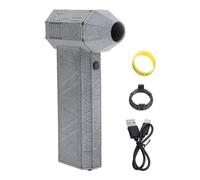 Soplador de aire en seco, soplador turbo sin escobillas de alta potencia recargable, plumero eléctrico de 150.000 RPM con batería de 2.500 mAh para deportes al aire libre, camping (Gris)