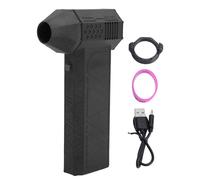 Soplador de aire en seco, soplador turbo sin escobillas recargable, plumero eléctrico de alta potencia de 150.000 RPM con batería de 2.500 mAh para deportes al aire libre, camping (Negra)