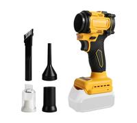 Soplador de aire inalámbrico compatible con DW 18 V/20 V, velocidad continua, soplador manual y aspiradora portátil de 150 W, sin escobillas, sin escobillas, secadora de aire comprimido (amarillo)