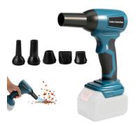 Soplador de aire inalámbrico para Makita 18 V, 130000 rpm, limpiador de polvo de mano, soplador de hojas sin escobillas con velocidad ajustable y 5 boquillas para jardín, coche, computadora, teclado