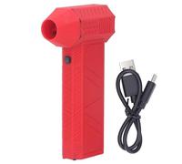 Soplador de aire portátil mini sin cables de 120 000 RPM, soplador de chorro superpotente con 3 velocidades ajustables, secador de coche recargable tipo C para limpiar teclados y (Roja)