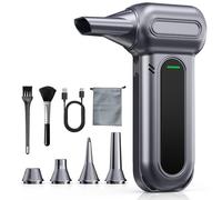 Soplador de Aire Potente, 200000 RPM Plumero de Aire Comprimido Limpieza PC con 4 Velocidades, Luz Auxiliar, Bateria 10000mAh, Soplador de Polvo Eléctrico para Ordenador, Teclado, Coche, Sofá, Oficina