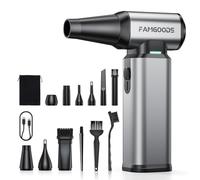 Soplador de Aire Potente Eléctrico, aire comprimido limpieza de 180000rpm con luz led, 7500mAh bateria, 3 Velocidades, Carga Rápida, Soplador de Polvo Para PC, Teclado, Prensador Eléctrico para PC.