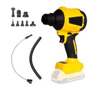 Soplador de batería compatible con Dewalt 18 V/20 V, 1000 W, 0-40000 RPM, inalámbrico, soplador de aire, portátil, para limpieza de PC, teclado y coche (sin batería) (amarillo)