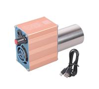 Soplador de carcasa de metal portátil con cable USB intercambiable de doble velocidad de alta RPM para acampar al aire libre, barbacoa, ventilador de arranque