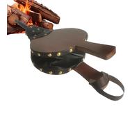 Soplador de chimenea - Ventilador manual para cocinar a leña, Soplador de aire portátil para barbacoa | Correa de cuero colgante para arrancador de fuego rápido, ventilador de estufa de leña Manual c