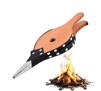 Soplador De Estufa De Leña De Mano - Fuelle De Fuego Tradicional De 41x15 Cm Para Chimeneas De Interior | Soplador De Flujo De Aire Eficiente Para Cocinar En Fogatas Y Hogueras En El Patio Trasero | H
