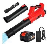Soplador de Hojas a Batería 21V con 4.0Ah Batería,6 Velocidades Ajustables, 20000RPM, Pantalla LCD y Correa, Soplador de Aire Potente para Jardín, Patio, Caminos y Garaje