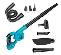 Soplador de hojas con batería Makita de 18 V, 230 MPH 2 en 1, soplador de hojas eléctrico y aspiradora, motor sin escobillas, 3 velocidades, soplador de hojas manual para jardín, hojas, nieve, sin