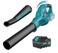 Soplador de hojas con batería Makita de 18 V, con batería de 4000 Ah y cargador, 242 km/h, velocidad variable, batería ligera soplador de hojas, compacto soplador de hojas, para hojas, polvo, jardín