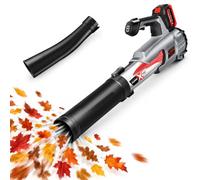 Soplador de Hojas Eléctrico Inalámbrico, Soplador Manual 2x4.0Ah | Soplador Eléctrico Portátil de 20 V, 3 Velocidades, 155 MPH, para Hojas, Polvo y Serrín
