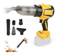 Soplador de hojas inalámbrico compatible con batería DEWALT de 18 V y 20 V, soplador de polvo 2 en 1 sin escobillas y aspiradora, 3 modos de velocidad continua para jardín, taller, limpieza de nieve