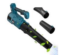 Soplador de hojas inalámbrico compatible con batería MAKITA de 18-21 V, 3 tipos de boquillas, sin batería, soplador eléctrico de hojas de mano de 2000 RPM 450 CFM, ligero para el cuidado del césped