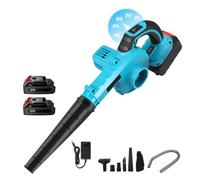 Soplador de hojas inalámbrico para batería Makita 18V, soplador de hojas 2 en 1 con batería 7500mAh x2, control de 5 velocidades, aspirador y soplador de jardín (7500mAh x2)