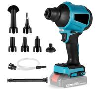 Soplador de hojas inalámbrico para Makita 18 V, batería de 18 V, soplador de hojas inalámbrico para el cuidado del césped, soplador de hojas, limpieza de esquinas y coche (sin baterías), color azul