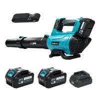 Soplador de Hojas inalámbrico, soplador de Aire con batería y Cargador | Soplador de hojas inalámbrico para Makita 18V, motor sin escobillas, para terraza, jardín, soplar hojas, polvo y nieve