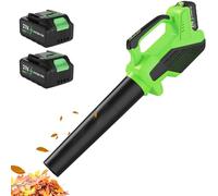 Soplador De Hojas,Soplador De Hojas Inalámbrico | Con batería de 2 × 4,0 Ah y cargador, portátil de 1,9 kg, 6 velocidades, velocidad máxima 580 Pi³/Min, ideal para patio