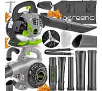 Soplador de motor 2v1 y aspiradora + bolsa de 7500 vt/min soplando