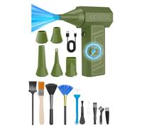 Soplador de motor profesional sin escobillas 105000RPM 4 velocidades ajustables, 5 boquillas, recargable, 4000 mAh, herramienta de extracción de batería, soplador de hojas con accesorios de cepillo