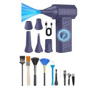 Soplador de motor profesional sin escobillas 105000RPM 4 velocidades ajustables, 5 boquillas, recargable, 4000 mAh, herramienta de extracción de batería, soplador de hojas con accesorios de cepillo