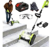 Soplador De Nieve Inalámbrico, Pala Quitanieves Eléctrica con Batería | Limpia 25 Cm De Ancho Y 16 Cm De Profundidad, Ajustable De -45° A +45°, Para Entradas De Vehículos/patios(1Battery)