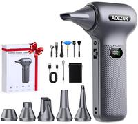 Soplador de Polvo Eléctrico 350000RPM,Velocidad variable (0-100 niveles) Aire Comprimido Limpieza PC con Batteria 12000mAh, Soplador Aire Comprimido para Laptop, Teclado, Coche