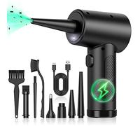 Soplador de Polvo Eléctrico 91000RPM, 3 Velocidades Recargable Aire Comprimido Limpieza PC con Batteria7600mAh, Soplador Aire Comprimido para Laptop, Teclado, Casa y Auto.