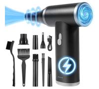 Soplador de polvo eléctrico, Air Duster, 110000 RPM, kit de limpieza para PC, portátil inalámbrico, jarra de aire portátil con cable USB y cepillo de limpieza, para ordenador, teclado, coche, casa de