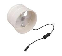 Soplador de tubos de PVC de 160 mm 12 V para ventilación en cobertizos, sótanos, pollos con ventilador de 1200 rpm