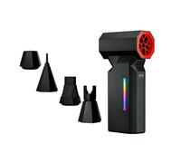 Soplador de turbinas de carga rápida de 130.000 rpm con tecnología de 25 W, 5 velocidades adaptables, fuertes flujos de aire de 4000 mAh, ventilador al aire libre
